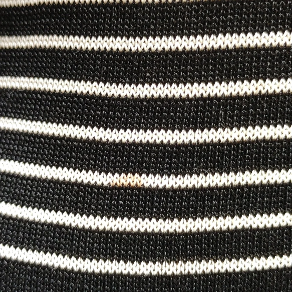 Vintage Poi....by Krizia Knit Italian Open Back Black White Striped Fitted Dress - Picture 13 of 16